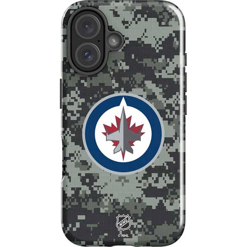 NHL Winnipeg Jets Camo iPhone 16 Impact Case